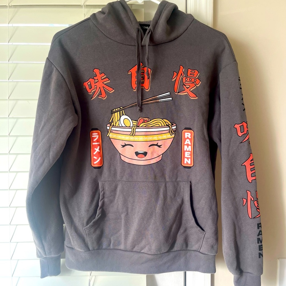 Smokey gray graffic ramen hoodie